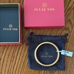 Julie Vos Gold-Tone Bangle with Pouch